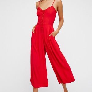 Free People red Jumpsuit